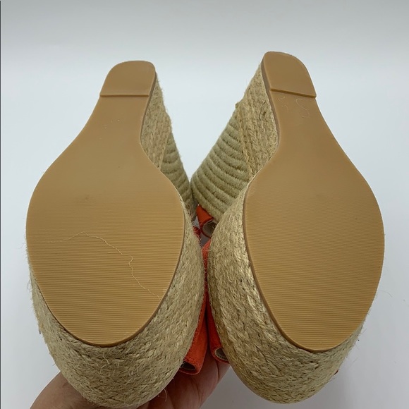 Lime light “Blakey” pretty coral espadrilles wedge - Picture 5 of 5